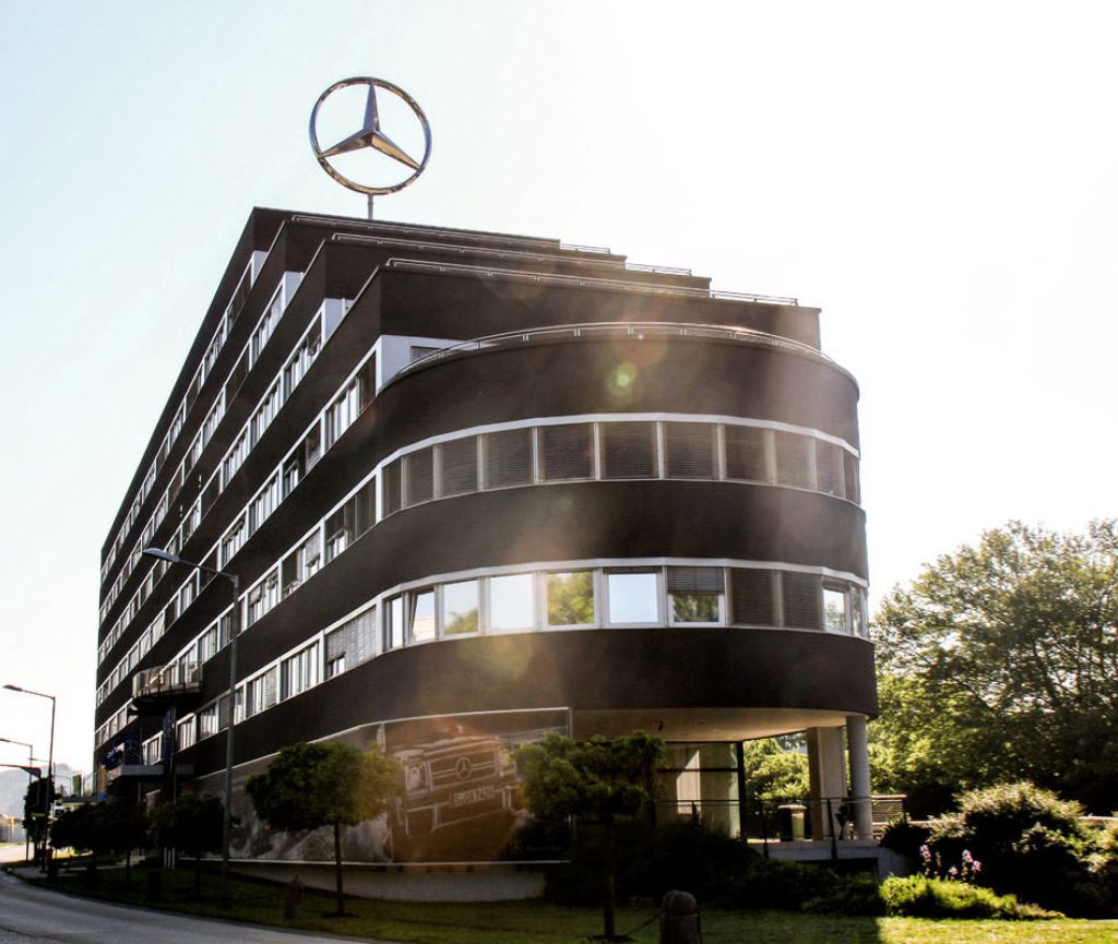 Unternehmenssitz der Mercedes-Benz G GmbH in Graz, Raaba, wo die G-Klasse entwickelt wird.